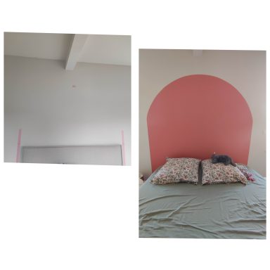 tendance du moment tête de lit en peinture